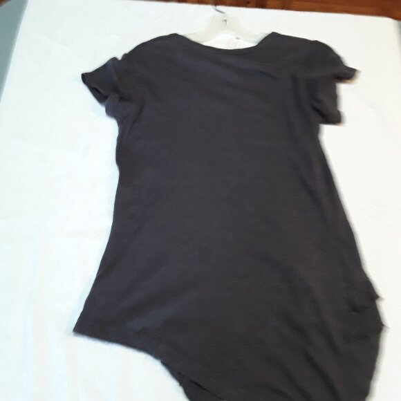 Tunic top by Left of Center - beautiful NWT dark grey cotton top - Picture 1 of 10
